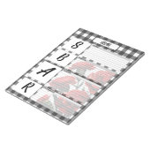 Zwart n Wit Floral_ SBAR Sjabloon Notitieblok (Schuin)