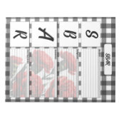 Zwart n Wit Floral_ SBAR Sjabloon Notitieblok (Voorkant)