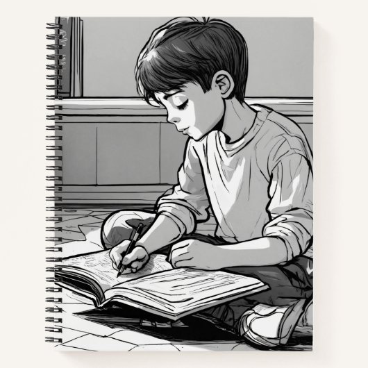 Zwart N Wit Studie SPIRAL notitieboek (Voorkant)