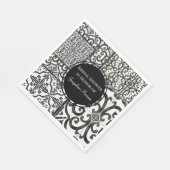 Zwart n Witte Tegel Patroon Moderne Boerderij Brui Servet (Hoek)