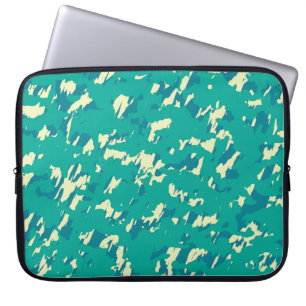 Zwart, naadloze kleurenkunst. Levendig herhalend Laptop Sleeve