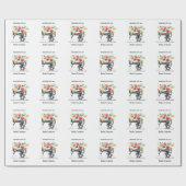 Zwart Naaimachine Kleermaakster Bedrijfsnaam Cadeaupapier (Vlak)