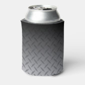 Zwart naar Bright Steel Diamond Bord Art Pattern Blikjeskoeler (Blikje Achterkant)