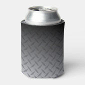 Zwart naar helder stalen diamantplaat kunstpatroon blikjeskoeler (Blikje Voorkant)