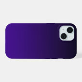 Zwart naar Paarse Gradiënt iPhone 15 Case (Achterkant horizontaal)