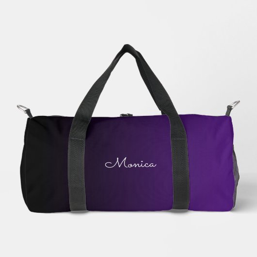 Zwart naar Royal Paarse Gradient Plunjezak (Voorkant)