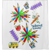 Zwart naar school is Cool Douche Gordijn (Voorkant)