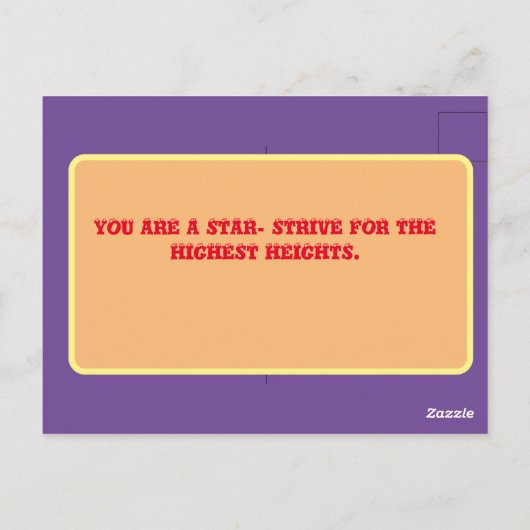 Zwart naar school standaard Briefkaart (Achterkant)