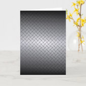 Zwart naar Steel Diamondplate Blank Inside Kaart (Gele Bloem)