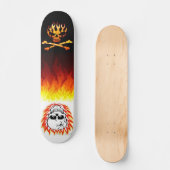 Zwart naar wit vlammen skateboard (Voorkant)