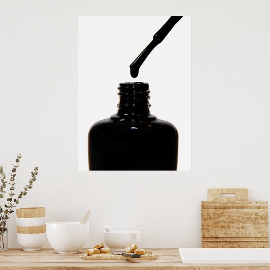 Zwart Nail Pools Poster (Keuken)
