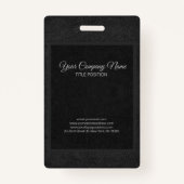 Zwart namaakleer badge (Achterkant)