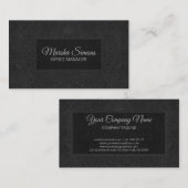 Zwart namaakleer visitekaartje (Voorkant / Achterkant)