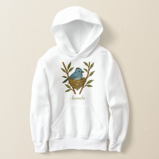 Zwart-Naped Monarch genesteld tussen de bladeren (Laagn)