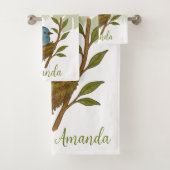 Zwart-Naped Monarch genesteld tussen de bladeren Bad Handdoek (Insitu)