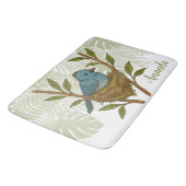 Zwart-Naped Monarch genesteld tussen de bladeren Badmat (Gekanteld)