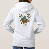 Zwart-Naped Monarch genesteld tussen de bladeren Hoodie (Achterkant)