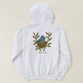 Zwart-Naped Monarch genesteld tussen de bladeren Hoodie