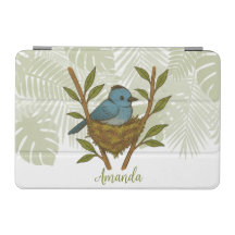 Zwart-Naped Monarch genesteld tussen de bladeren