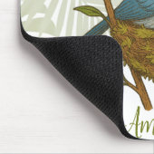 Zwart-Naped Monarch genesteld tussen de bladeren Muismat (Hoek)