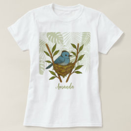 Zwart-Naped Monarch genesteld tussen de bladeren T-shirt