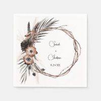 Zwart & Natuurlijk Bloem Boho Landelijk Naam V2
