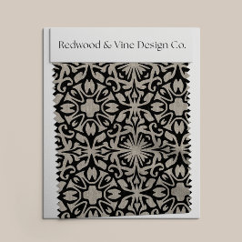 Zwart & Natuurlijk Mediterraan Spaans Tegel Patroo Stof