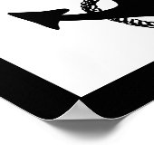 zwart-nautisch ANCHOR met touw | Poster (Hoek)