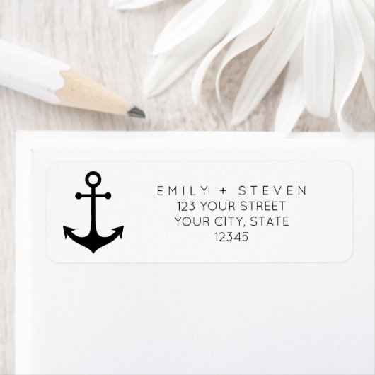 zwart-nautisch anker label (Insitu)