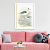 Zwart-Necked Stilts door het water Canvas Afdruk (Insitu (Woonkamer))