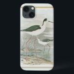 Zwart-Necked Stilts door het water iPhone 13 Hoesje<br><div class="desc">Deze eenvoudige,  maar mooie kunstfoto van twee zwarte stippen die op een bewolkte dag bij het water staan,  ziet er perfect uit op elk Zazzle-product. De neutrale kleuren zijn zeer relaxerend en zouden een grote toevoeging aan uw huis of kantoor maken.</div>