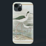 Zwart-Necked Stilts door het water iPhone 13 Hoesje<br><div class="desc">Deze eenvoudige, maar mooie kunstfoto van twee zwarte stippen die op een bewolkte dag bij het water staan, ziet er perfect uit op elk Zazzle-product. De neutrale kleuren zijn zeer relaxerend en zouden een grote toevoeging aan uw huis of kantoor maken.</div>