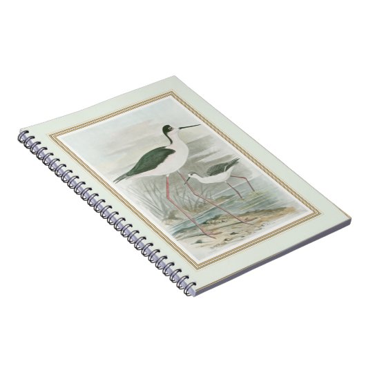 Zwart-Necked Stilts door het water Notitieboek (Rechterzijde)
