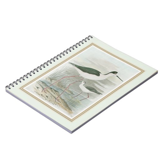 Zwart-Necked Stilts door het water Notitieboek (Linkerzijde)