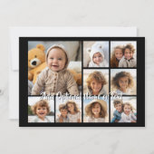 Zwart-negen fotovierkanaals collage - met script w (Voorkant)