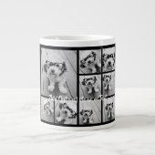 Zwart-negen fotovierkanaals collage - met script w grote koffiekop (Voorkant)