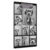 Zwart-negen fotovierkanaals collage - met script w klembord (Rechts)