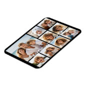 Zwart-negen fotovierkanaals collage - met script w magneet (Linkerzijde)