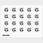 zwart, negro, raven, sable, letter Y stickers groo (Vel)