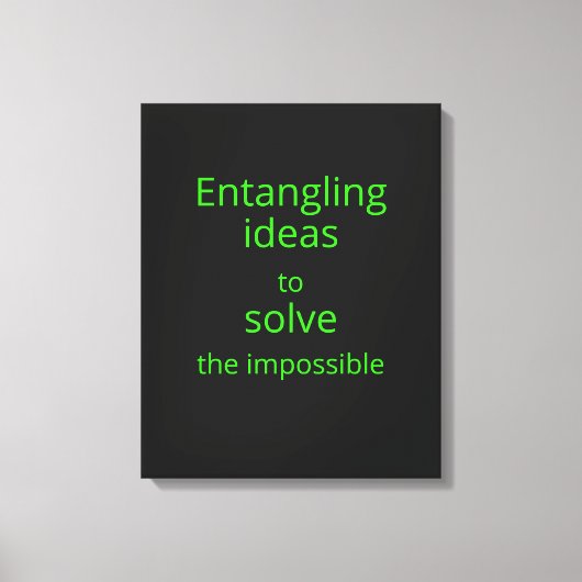Zwart Neon Groen Open Sans Quantum Engineer Decor Canvas Afdruk (Voorkant)