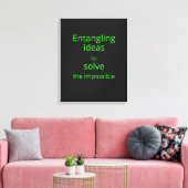 Zwart Neon Groen Open Sans Quantum Engineer Decor Canvas Afdruk (Insitu (Woonkamer))