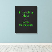 Zwart Neon Groen Open Sans Quantum Engineer Decor Canvas Afdruk (Insitu (Houten vloer))