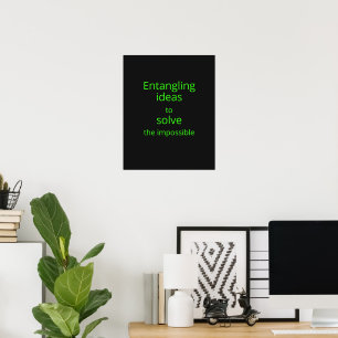 Zwart Neon Groen Open Sans Quantum Engineer Decor Poster