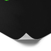 Zwart Neon Groen Open Sans Quantum Engineer Decor Poster (Hoek)