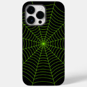Zwart neongroen spinweb Halloween patroon Case-Mate iPhone Case (Achterkant)