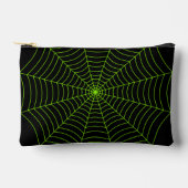 Zwart neongroen spinweb Halloween patroon Etui (Voorkant)