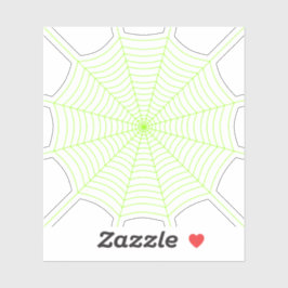 Zwart neongroen spinweb Halloween patroon Sticker