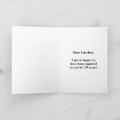 Zwart, Nep Goud 15e Huwelijksjubileum + Naam Kaart (Binnen)