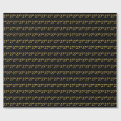 Zwart, Nep Goud 27e (Zevenentwintigste) Evenement Cadeaupapier (Vlak)