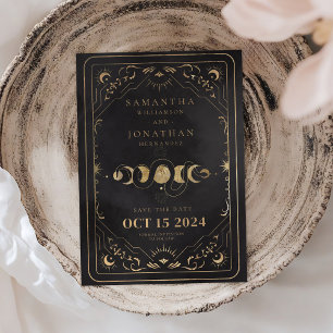 Zwart & Nepgoud Tarot Hemels Huwelijk Save The Date